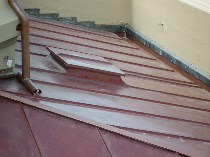Copper roofing Sydney-Standing seam & roof hatch