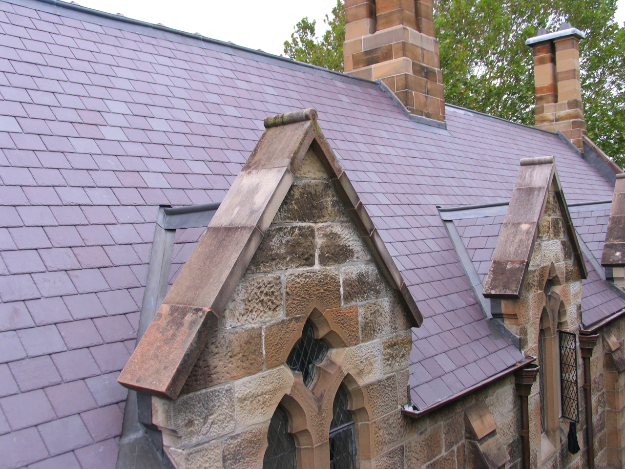 Heritage slate roofing, St.Pauls' College, Sydney