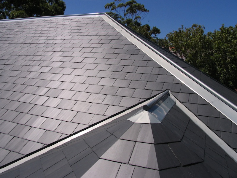 Slate roofing Sydney-Glendyne slate,Zinc valleys&ridge capping