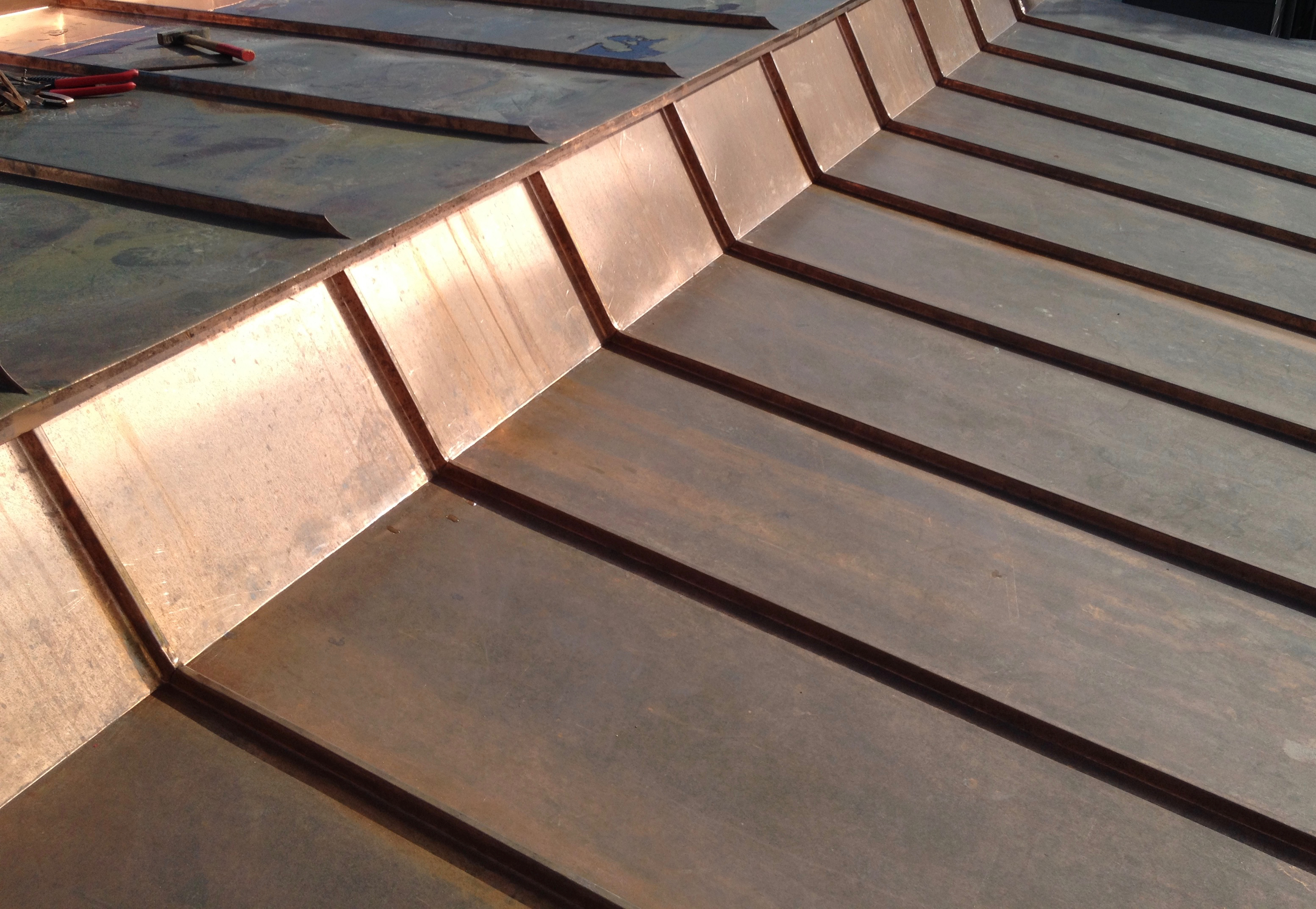 Copper roofing Sydney Standing seam